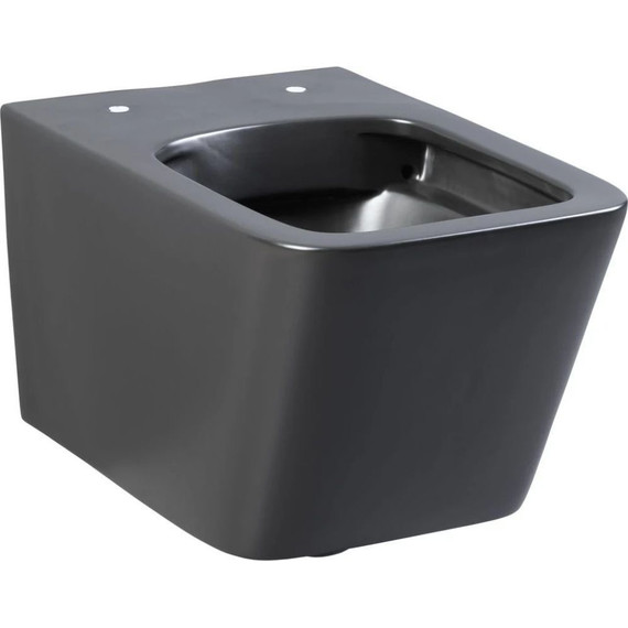 Унитаз подвесной безободковый Aquanet Rimless Tavr-W BL-103N-WHT black 287011 с тонкой крышкой микролифт, чёрный матовый, Цвет производителя: чёрный матовый - фото 16