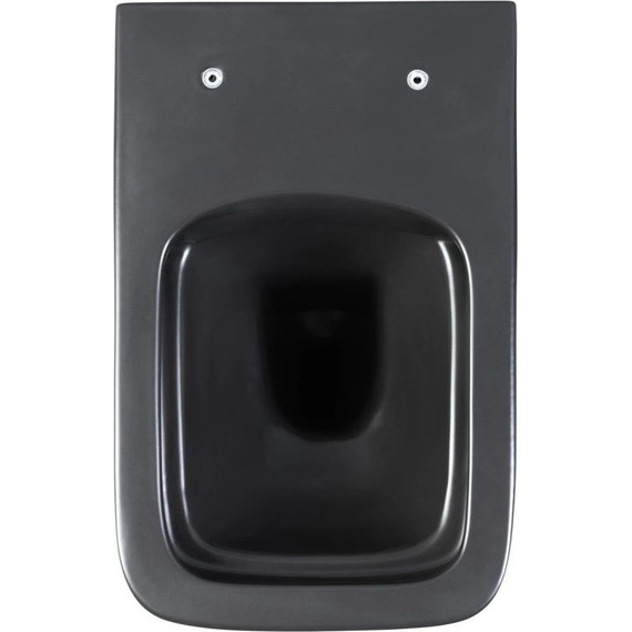 Унитаз подвесной безободковый Aquanet Rimless Tavr-W BL-103N-WHT black 287011 с тонкой крышкой микролифт, чёрный матовый, Цвет производителя: чёрный матовый - фото 17