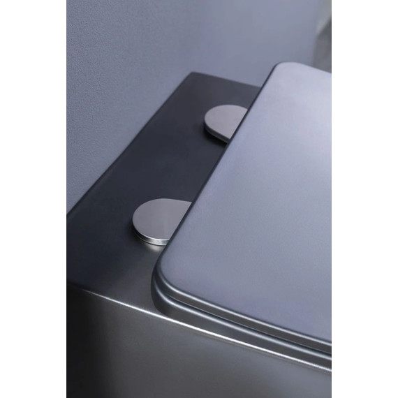 Унитаз подвесной безободковый Aquanet Rimless Tavr-W BL-103N-WHT black 287011 с тонкой крышкой микролифт, чёрный матовый, Цвет производителя: чёрный матовый - фото 26