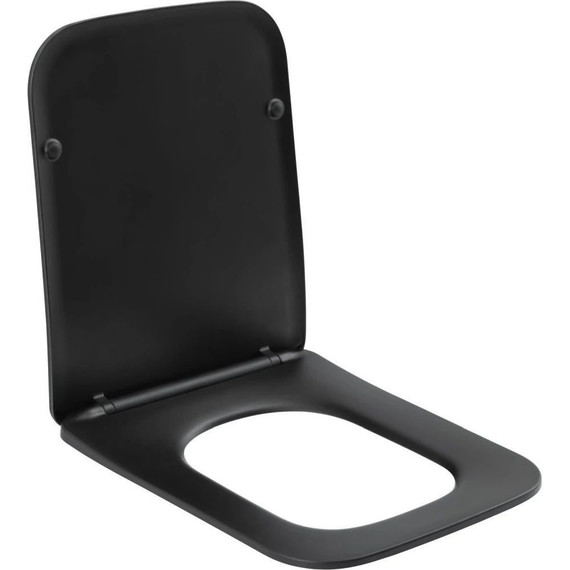 Унитаз подвесной безободковый Aquanet Rimless Tavr-W BL-103N-WHT black 287011 с тонкой крышкой микролифт, чёрный матовый, Цвет производителя: чёрный матовый - фото 6