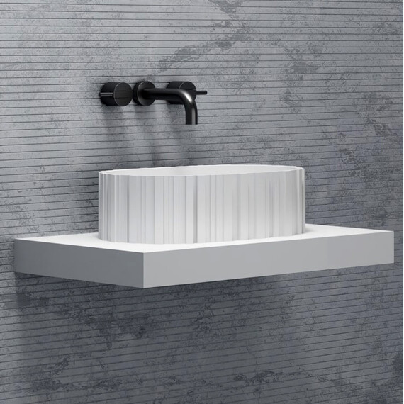 Раковина-чаша Abber Stein 56 см AS2655, белый матовый - фото 