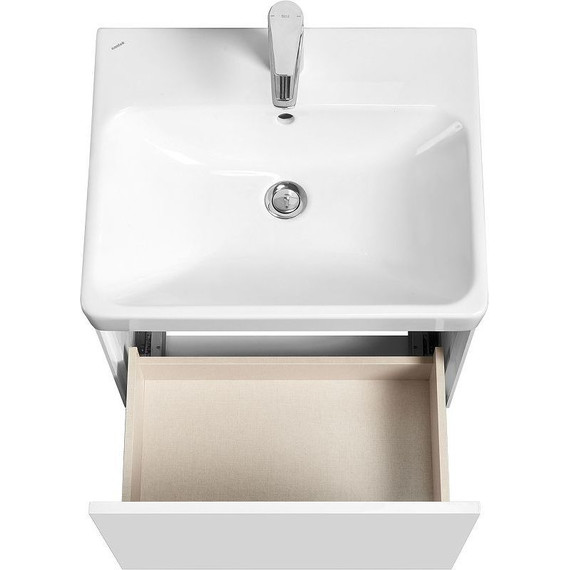 Тумба подвесная с раковиной Акватон Асти 55 см 1A263101AX2B0, белый глянцевый - фото 7