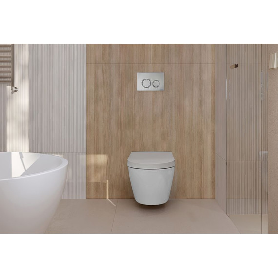 Инсталляция с подвесным унитазом-биде комплект: Tece Spring S955799 сиденье микролифт, кнопка смыва хром - фото 3