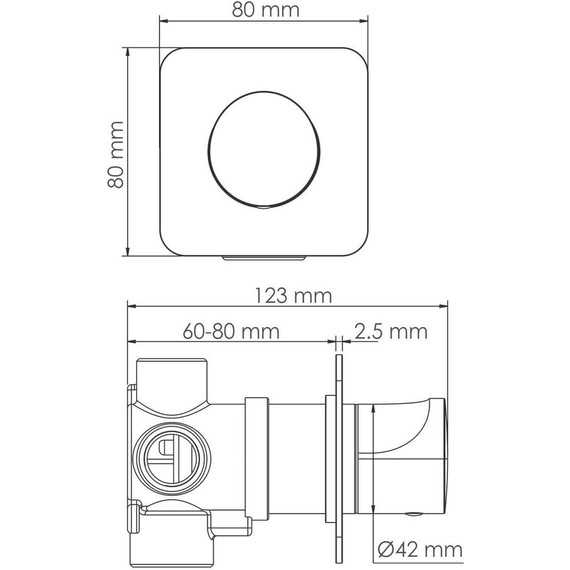 Переключатель потоков на три потребителя WasserKraft Spree A273, никель - фото 3
