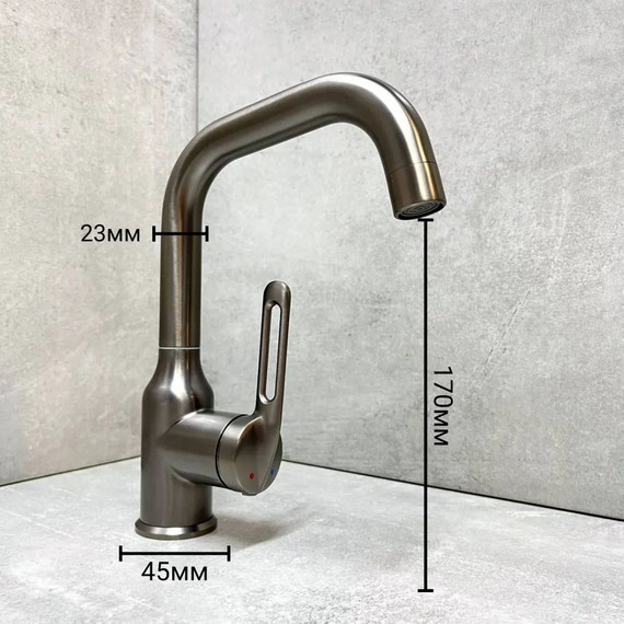 Смеситель для раковины Haiba HB10825-3, графит - фото 7