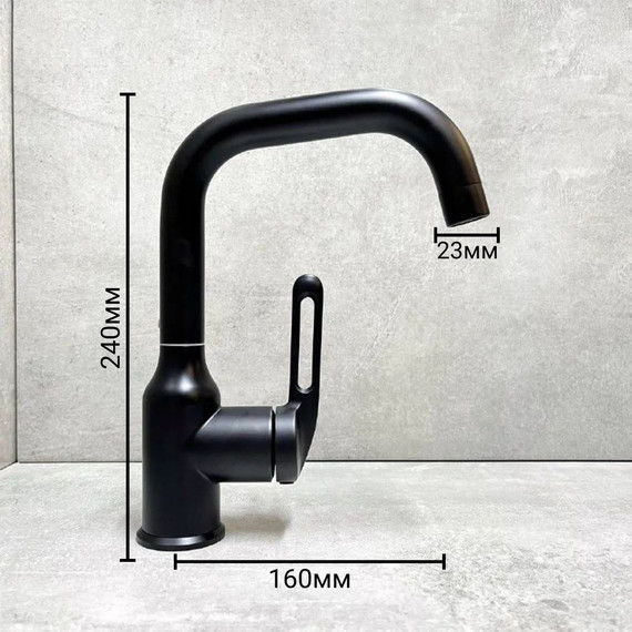 Смеситель для раковины Haiba HB10825-7, чёрный матовый - фото 9