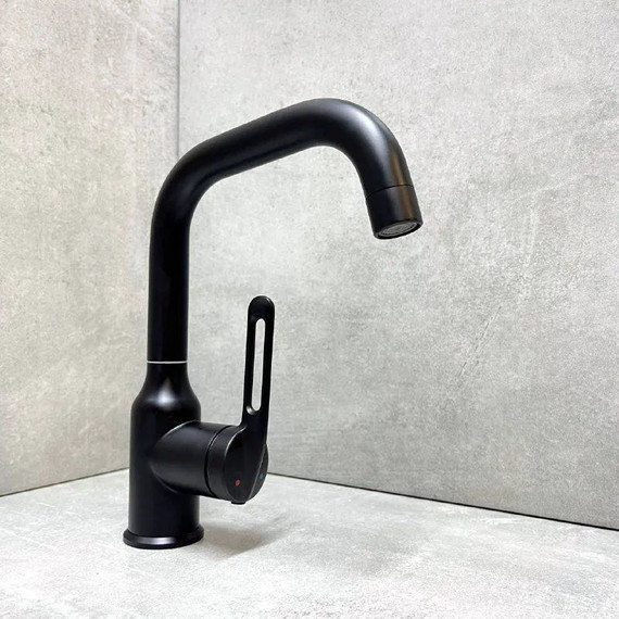 Смеситель для раковины Haiba HB10825-7, чёрный матовый - фото 3