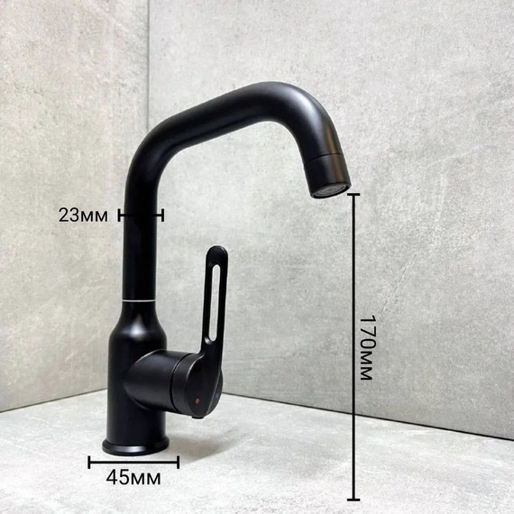 Смеситель для раковины Haiba HB10825-7, чёрный матовый - фото 8