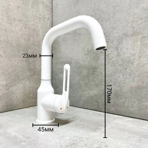 Смеситель для раковины Haiba HB10825-8, белый - фото 7