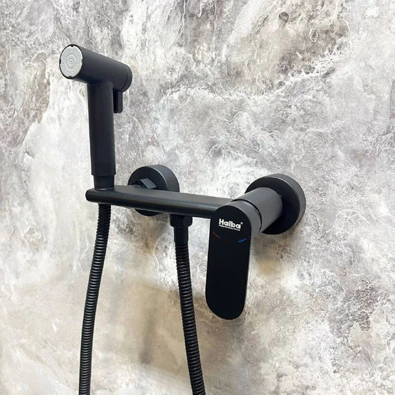 Набор для гигиенического душа Haiba HB5516-7, чёрный матовый - фото 5