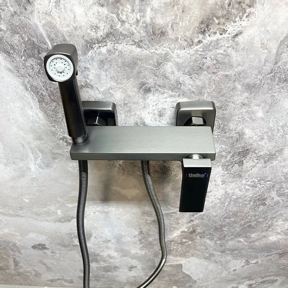 Набор для гигиенического душа Haiba HB5517-3, графит - фото, картинка 2 Набор для гигиенического душа Haiba HB5517-3, графит - фото 2