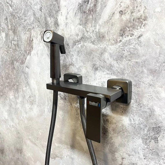 Набор для гигиенического душа Haiba HB5517-3, графит - фото, картинка 5 Набор для гигиенического душа Haiba HB5517-3, графит - фото 5