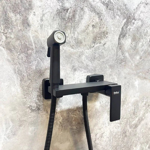 Набор для гигиенического душа Haiba HB5517-7, чёрный матовый - фото, картинка 5 Набор для гигиенического душа Haiba HB5517-7, чёрный матовый - фото 5