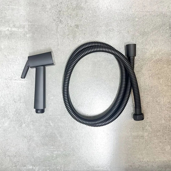 Набор для гигиенического душа Haiba HB5517-7, чёрный матовый - фото, картинка 6 Набор для гигиенического душа Haiba HB5517-7, чёрный матовый - фото 6