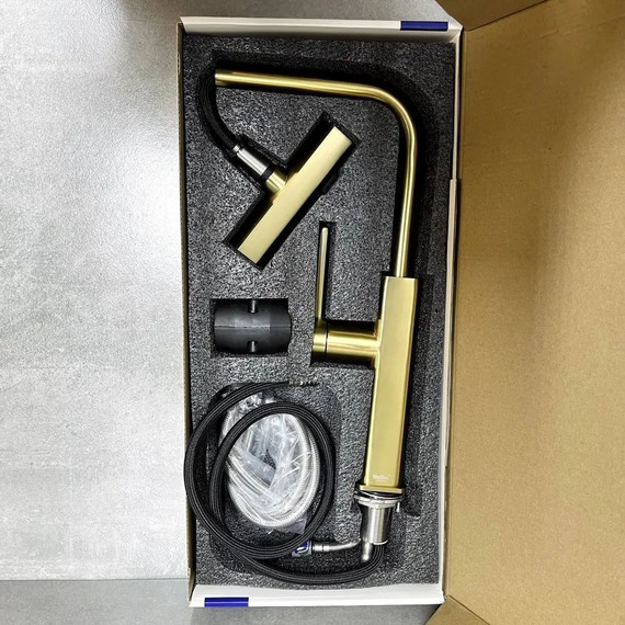 Смеситель для кухни Haiba HB73824-5, золото - фото 2