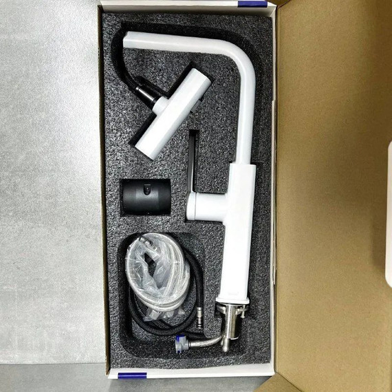 Смеситель для кухни Haiba HB73824-8, белый - фото 4