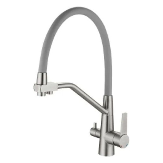 Смеситель для кухни Haiba HB76822, сатин - фото, картинка 4 Смеситель для кухни Haiba HB76822, сатин - фото 4