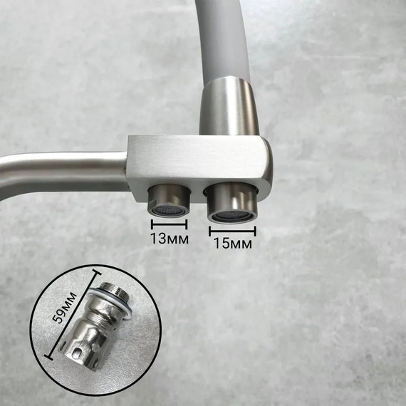 Смеситель для кухни Haiba HB76822, сатин - фото, картинка 5 Смеситель для кухни Haiba HB76822, сатин - фото 5