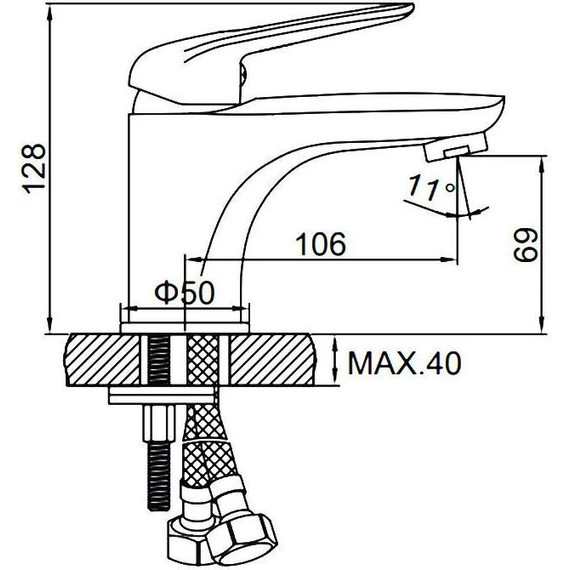 Смеситель для раковины Ledeme L1048C, бронза - фото 12