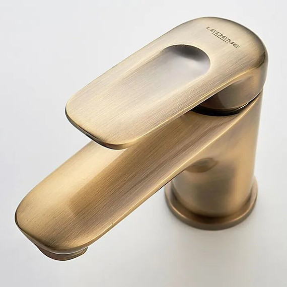 Смеситель для раковины Ledeme L1048C, бронза - фото 5