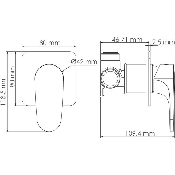 Смеситель для душа WasserKraft Spree 1451, никель - фото 2