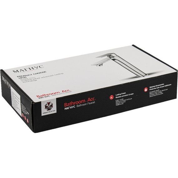 Смеситель для раковины высокий Magnus 8407, золото - фото 2