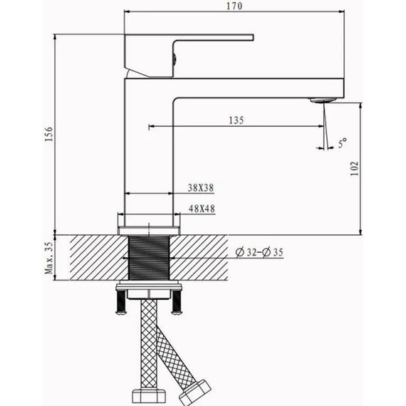 Смеситель для раковины Belz B10672, Цвет производителя: хром - фото 6