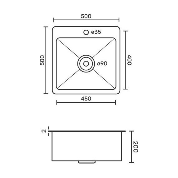 Кухонная мойка GFfrank 50502 0,6 мм - фото, картинка 5 Кухонная мойка GFfrank 50502 0,6 мм - фото 5