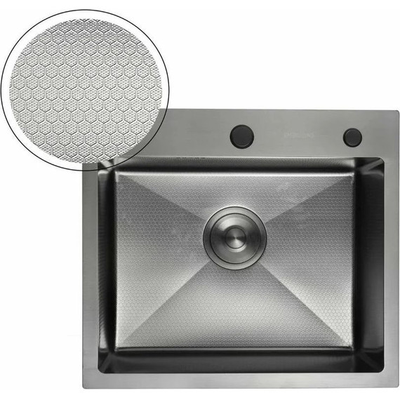 Кухонная мойка Gerhans K35044BD 1 мм, графит - фото 2