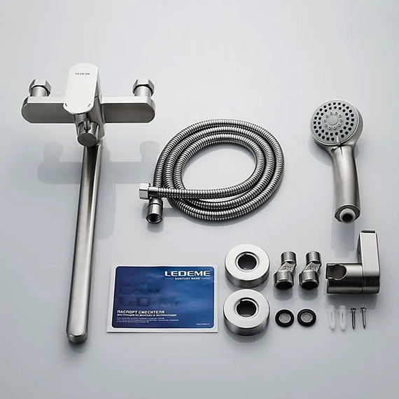 Смеситель для ванны Ledeme L72216 с душевым гарнитуром - фото 9