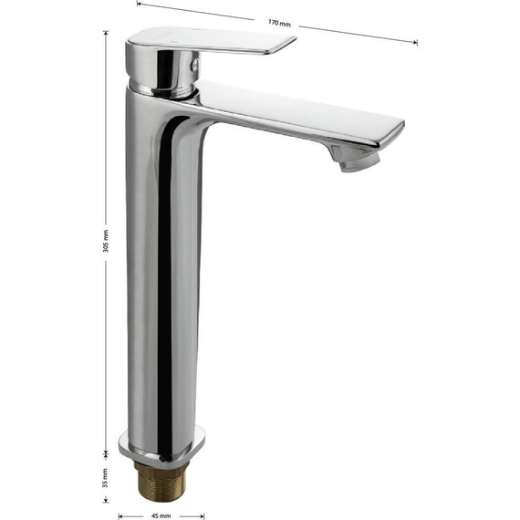 Смеситель для раковины высокий Magnus 8401 - фото 7