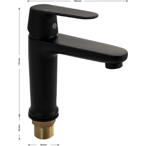 Смеситель для раковины Magnus 8405, чёрный - фото 5