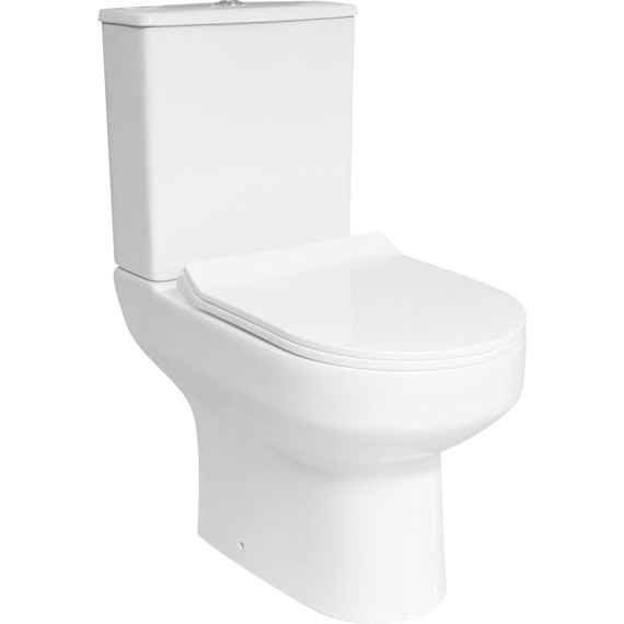 Унитаз-компакт безободковый Mirsant Slim PP с тонкой крышкой микролифт - фото 