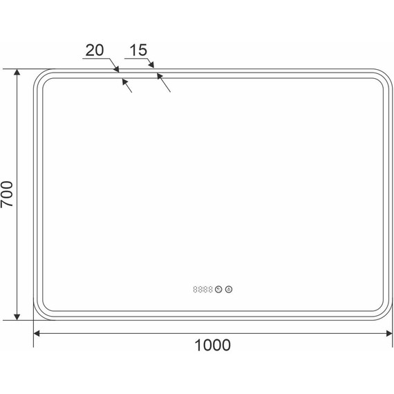 Зеркало Mirsant Harmony 100 см - фото, картинка 4 Зеркало Mirsant Harmony 100 см - фото 4