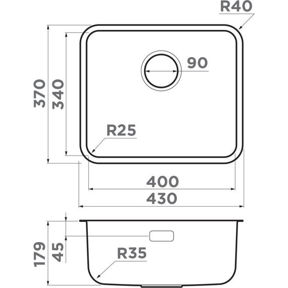 Кухонная мойка Omoikiri OMI 43-U/I ULTRA MINI-LG 4997403 0,8 мм, светлое золото, Цвет производителя: светлое золото - фото 2