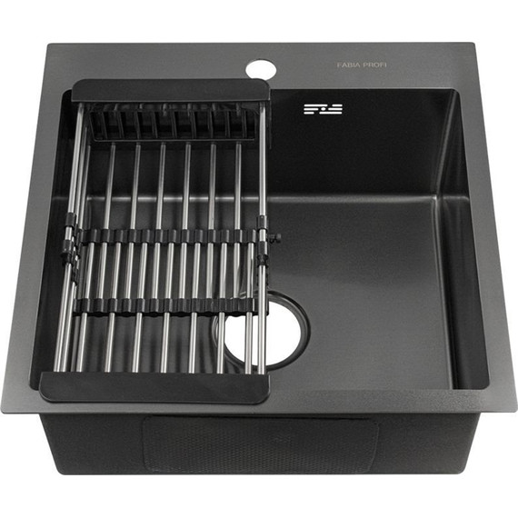 Кухонная мойка Fabia Profi 50503G 0.8 мм, графит - фото 2