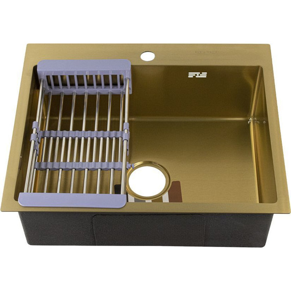 Кухонная мойка Fabia Profi 60503Z 0.8 мм, золото - фото 2