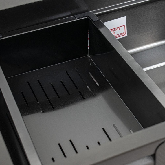 Кухонная мойка Fabia Profi 65503G 0.8 мм, сатин - фото 4