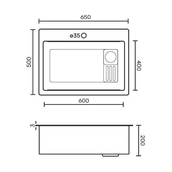 Кухонная мойка Fabia Profi 65505 0.8 мм - фото 10