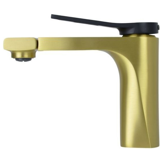 Смеситель для раковины Bronze de Luxe Element EL02XGB, матовое золото/черный - фото 2