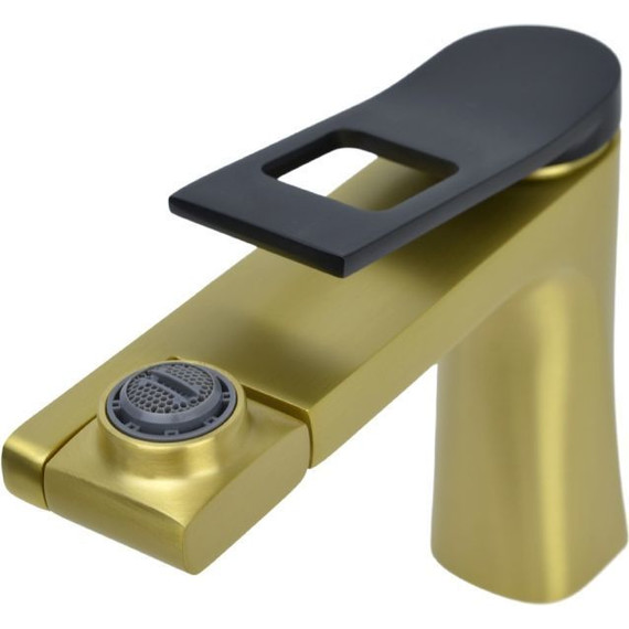 Смеситель для раковины Bronze de Luxe Element EL02XGB, матовое золото/черный - фото 3