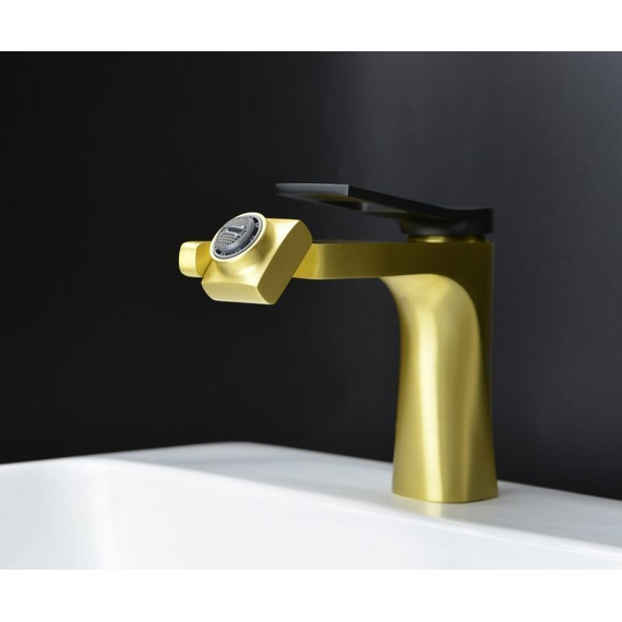 Смеситель для раковины Bronze de Luxe Element EL02XGB, матовое золото/черный - фото 6