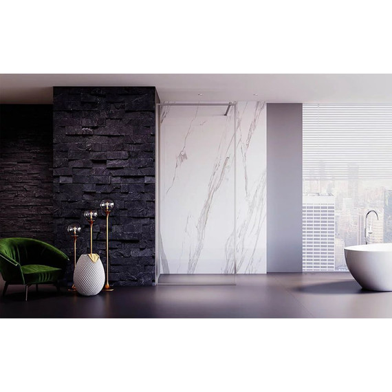 Душевая перегородка Veconi Korato 120 см KR81-120-01-C4 (стекло 8 мм) с кронштейном в комплекте, хром/прозрачное - фото 2