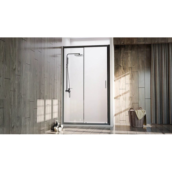 Душевая дверь Veconi 110 см VN72B-110-01-C4, чёрный матовый/прозрачное - фото 2