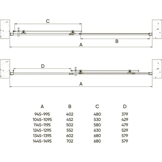 Душевая дверь Veconi 110 см VN72B-110-01-C4, чёрный матовый/прозрачное - фото 4