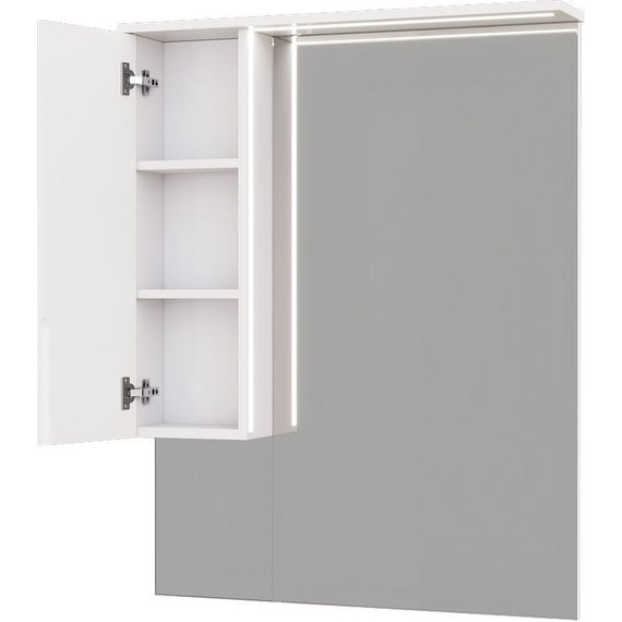 Зеркало-шкаф Mirsant Soho LED 80 см L - фото 2