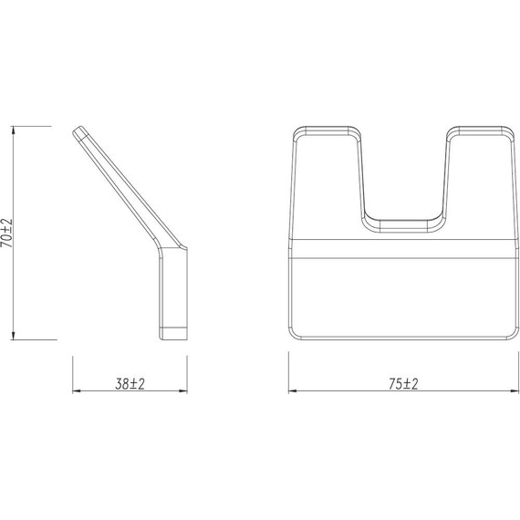Двойной крючок Lemark Smooth line 9711004 - фото 3