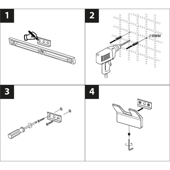 Двойной крючок Lemark Smooth line 9712005, цвет чёрный матовый - фото 4