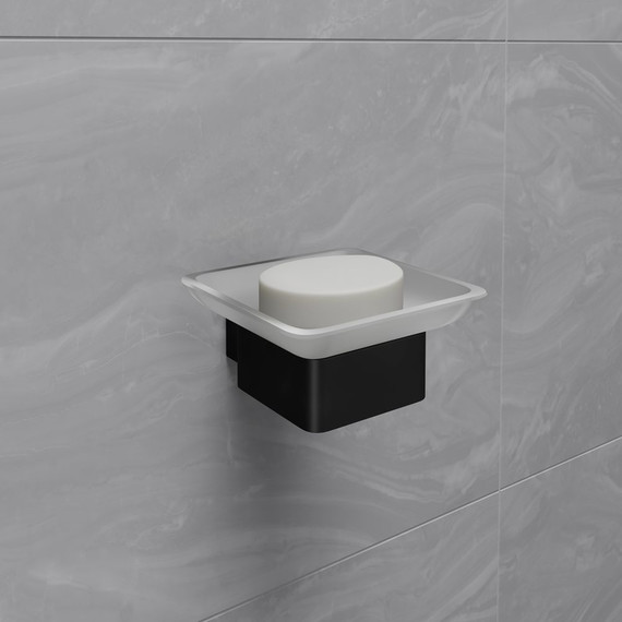 Мыльница Lemark Smooth line 9742017, чёрный матовый - фото 2