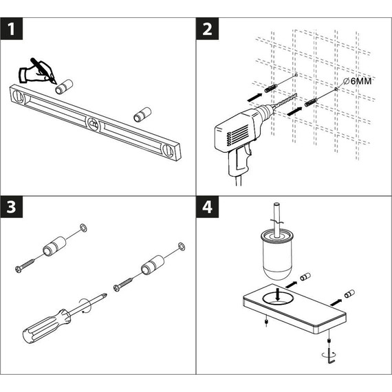 Ёршик для унитаза Lemark Glass line 9761031, хром/белое стекло - фото 4